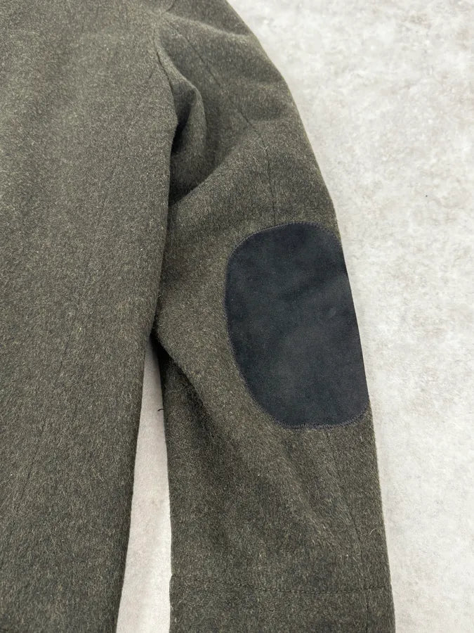 2000s Prada Fur Hood Green Wool Jacket iUeagVT 7