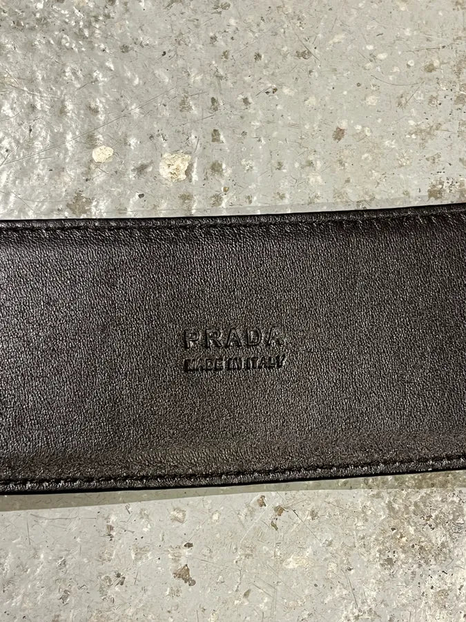 2000s Prada Genuine Python Olive Leather Belt eizLKno 9