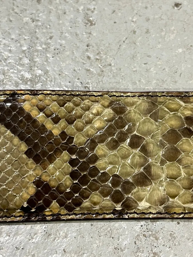 2000s Prada Genuine Python Olive Leather Belt eizLKno 6
