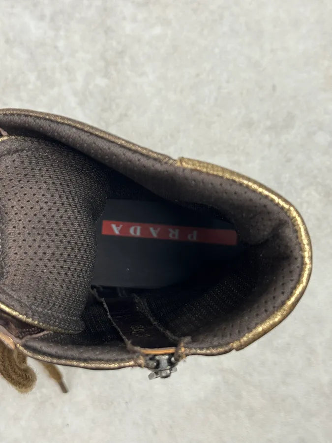 2000s Prada Golden Boxer Leather Ankle Boots GTjSUqx 8