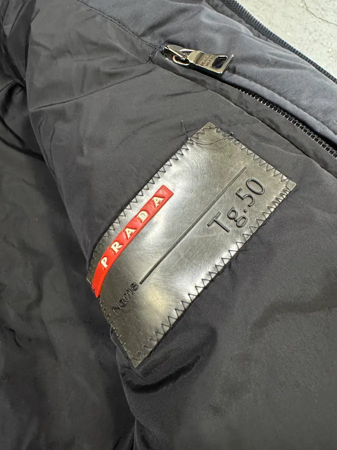2000s Prada Gore-Tex Black Black Nylon Jacket (M) 10