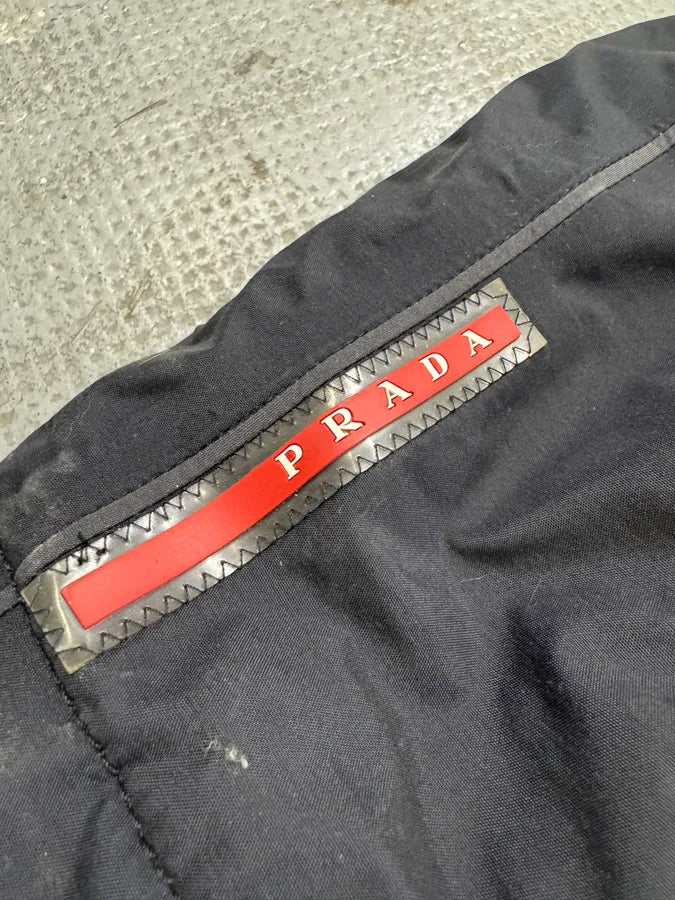 2000s Prada Gore-Tex Black Black Nylon Jacket (M) 4