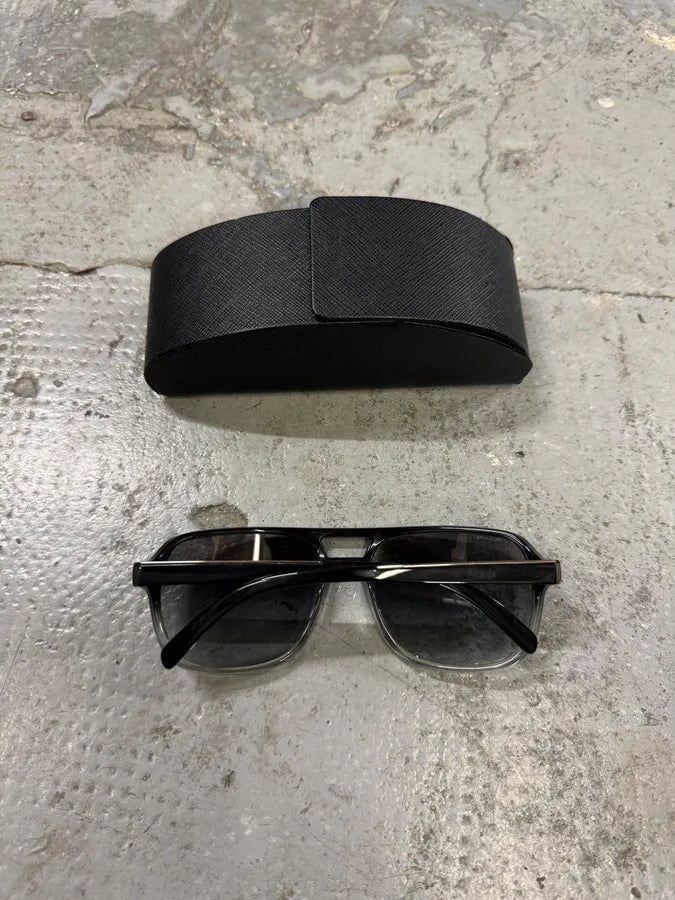 2000s Prada Gradient Black Aviator Sunglasses PJaSBdQ 1