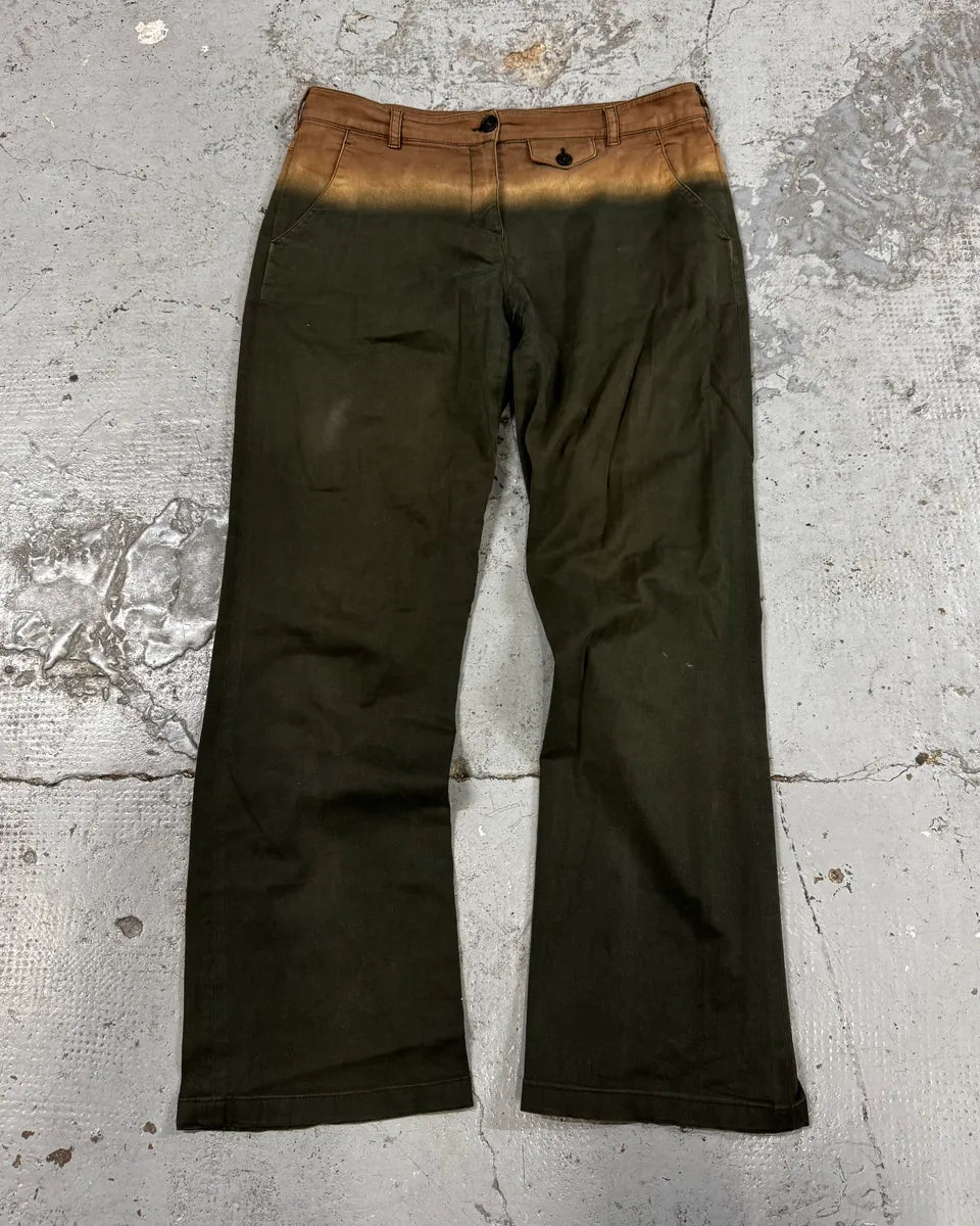 2000s Prada Gradient Bronze & Black Pants HYywsDp 0