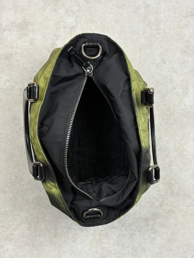AW2004 Prada Tessuto Nylon Green Forest Cyber Shoulder Bag PgutsWj 9