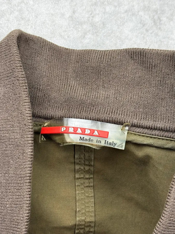 2000s Prada Green Khaki Hybrid Techncial Light Jacket tycqbNx 12