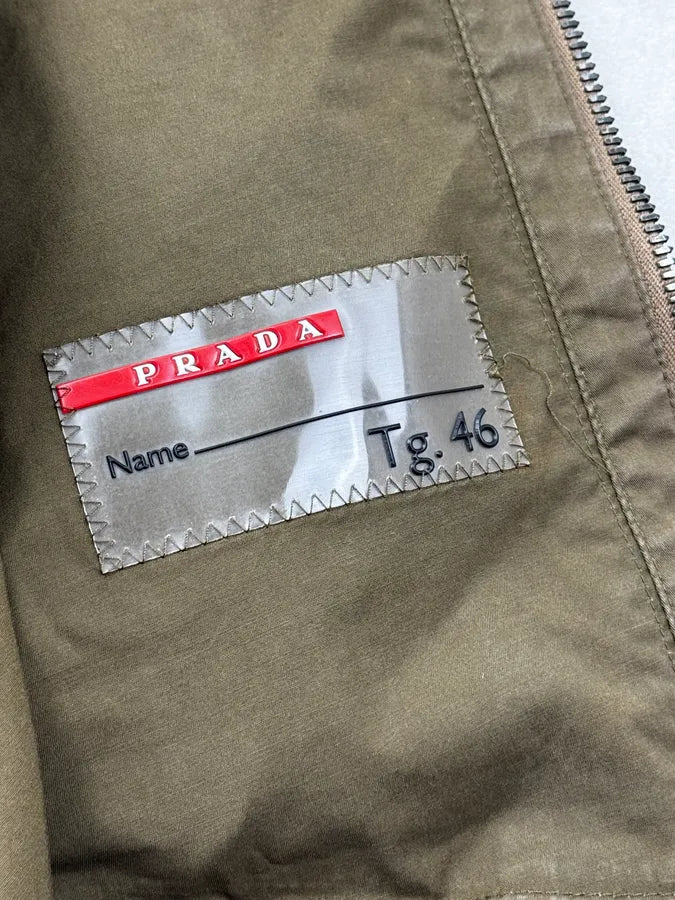 2000s Prada Green Khaki Hybrid Techncial Light Jacket tycqbNx 13