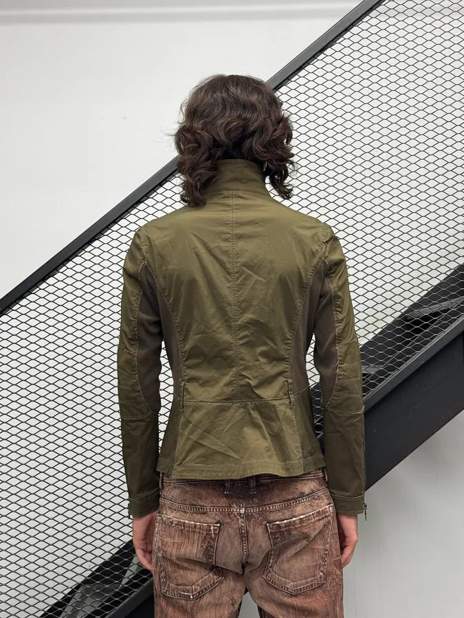 2000s Prada Green Khaki Hybrid Techncial Light Jacket tycqbNx 3