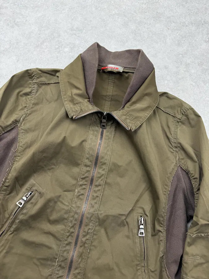 2000s Prada Green Khaki Hybrid Techncial Light Jacket tycqbNx 5