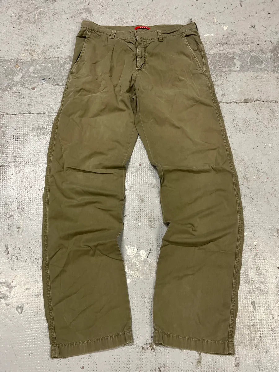 2000s Prada Green Military Pants mCgnxvO 0