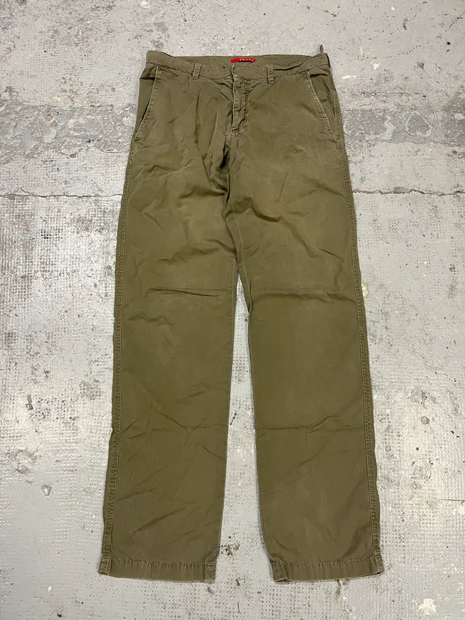 2000s Prada Green Military Pants mCgnxvO 4