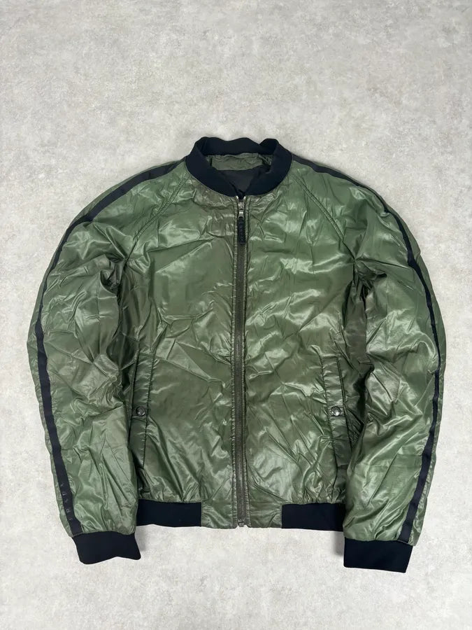 AW2009 Prada Green Nylon Lined Bomber Jacket qGVBhcW 0