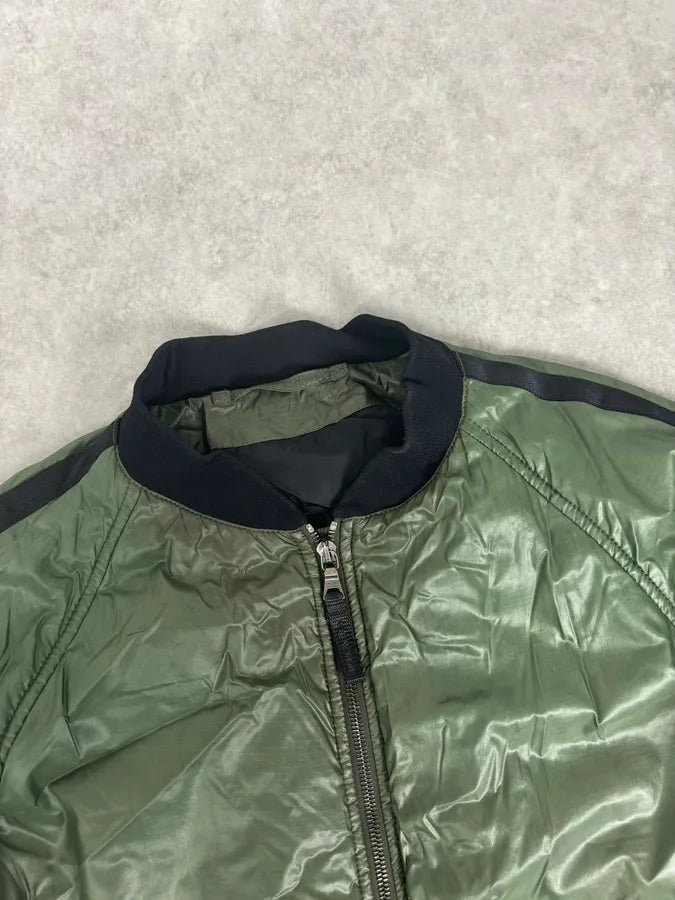 AW2009 Prada Green Nylon Lined Bomber Jacket qGVBhcW 3