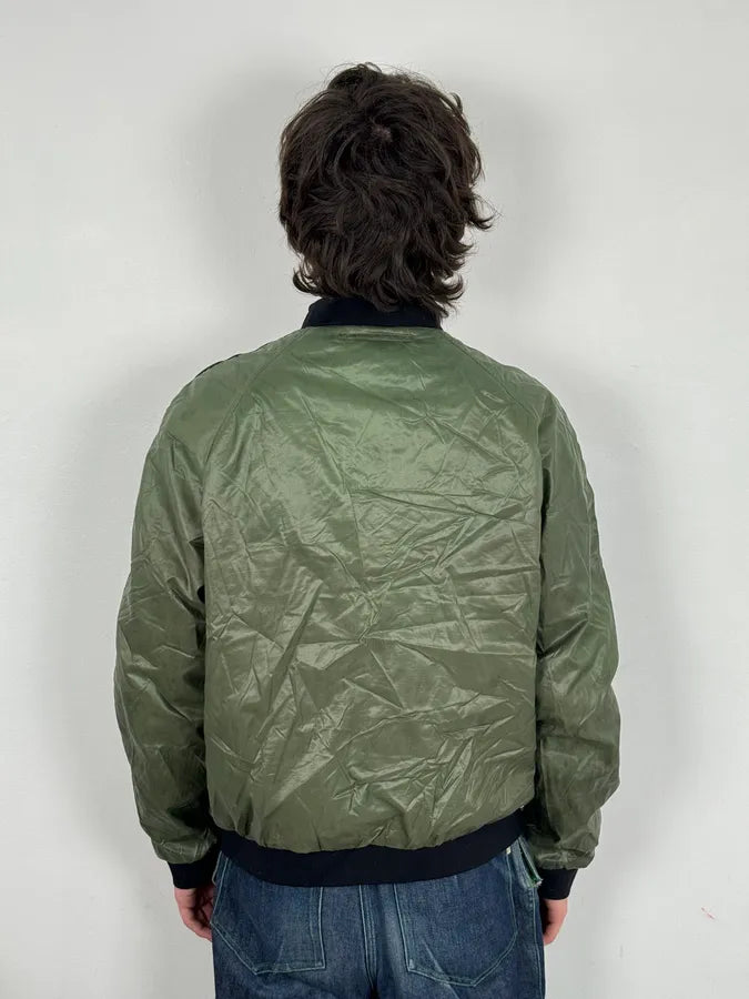 AW2009 Prada Green Nylon Lined Bomber Jacket qGVBhcW 2