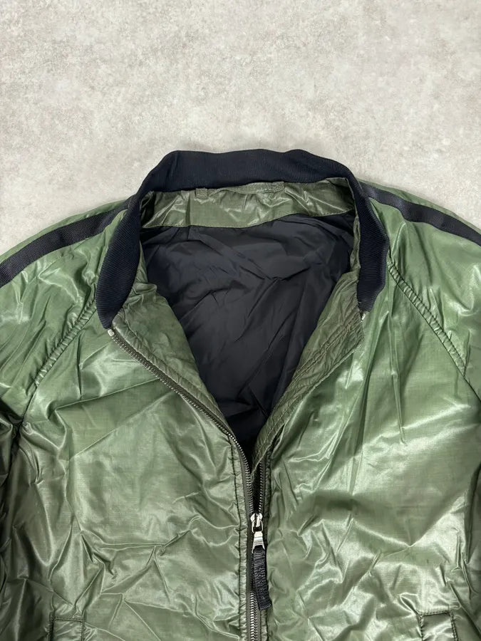 AW2009 Prada Green Nylon Lined Bomber Jacket qGVBhcW 7