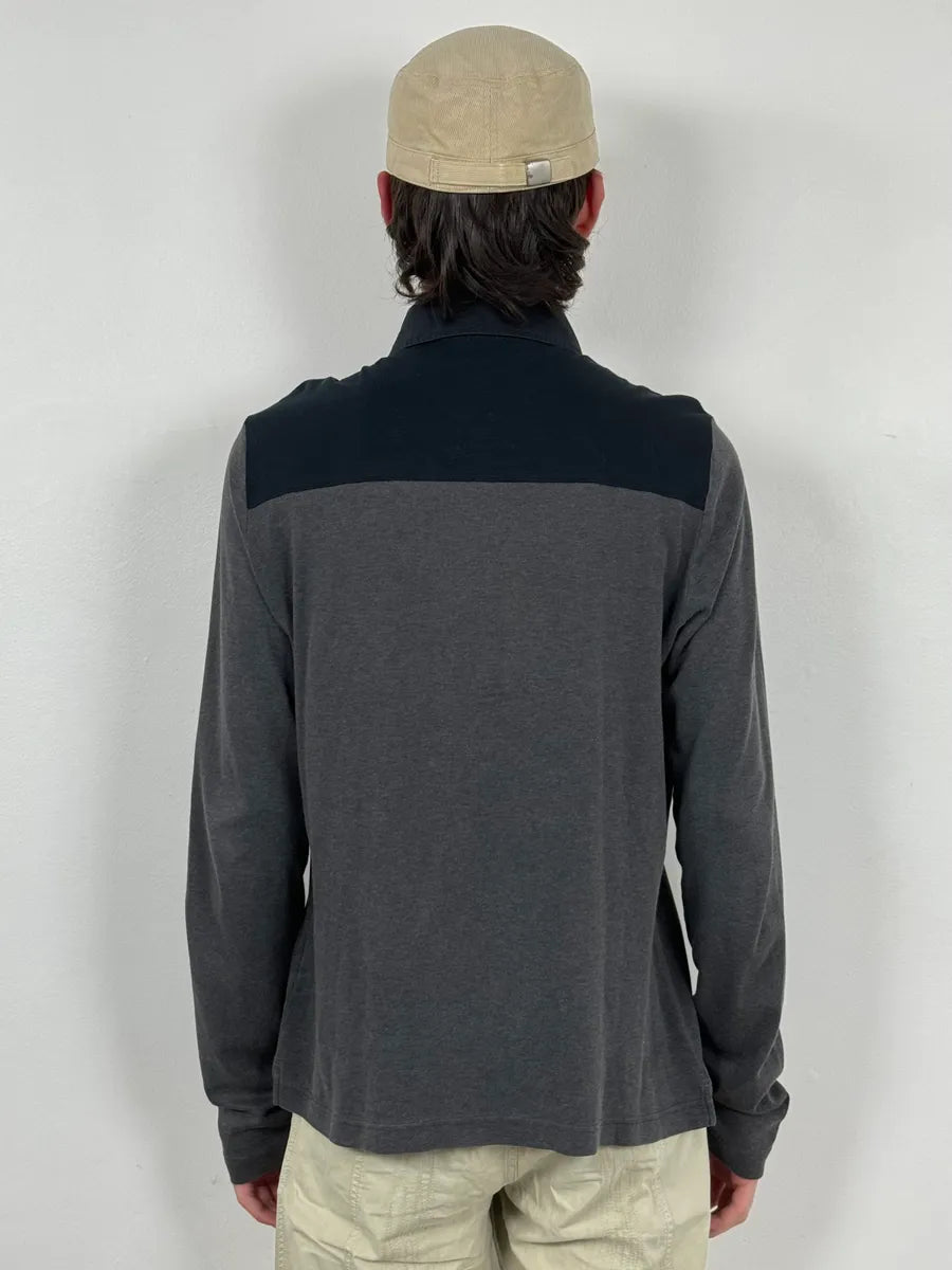 2000s Prada Grey & Black Polo Shirt RfmWQvy 2
