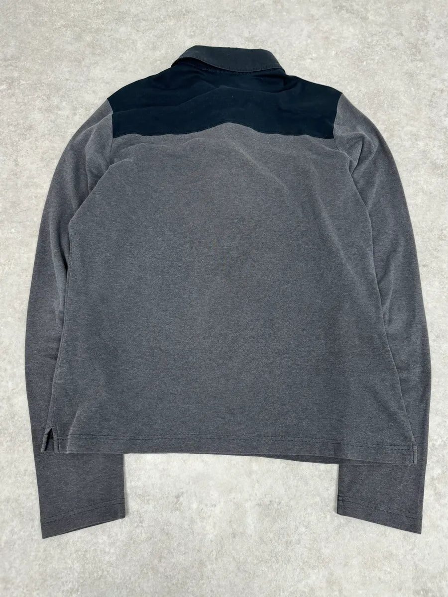 2000s Prada Grey & Black Polo Shirt RfmWQvy 6