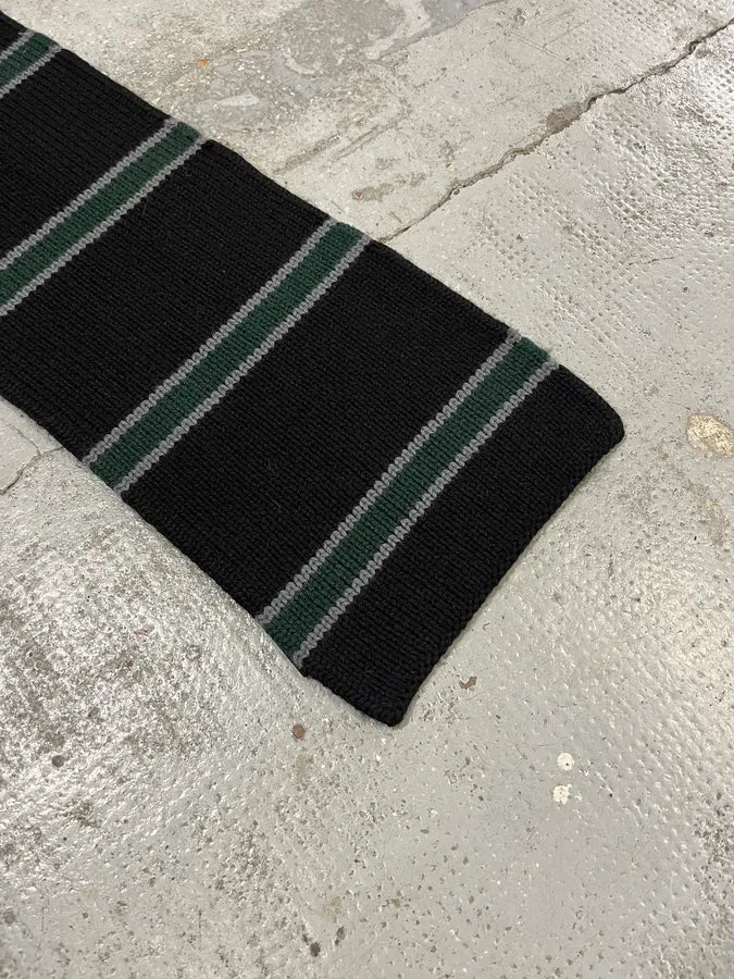 2000s Prada Grey & Green Wool Scarf uClCwzG 3