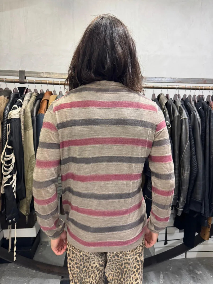 2000s Prada Grey & Pink Striped Sweater HNNVpzq 2