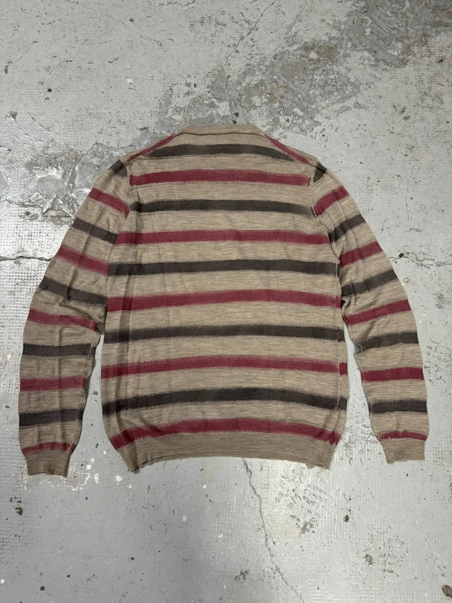 2000s Prada Grey & Pink Striped Sweater HNNVpzq 3
