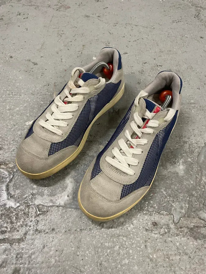 2000s Prada Grey Canvas America’s Cup Low Sneakers WgKNodP 2