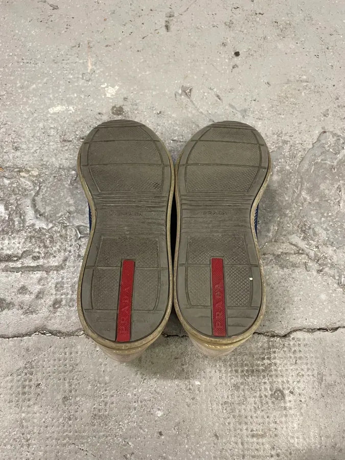 2000s Prada Grey Canvas America’s Cup Low Sneakers WgKNodP 7