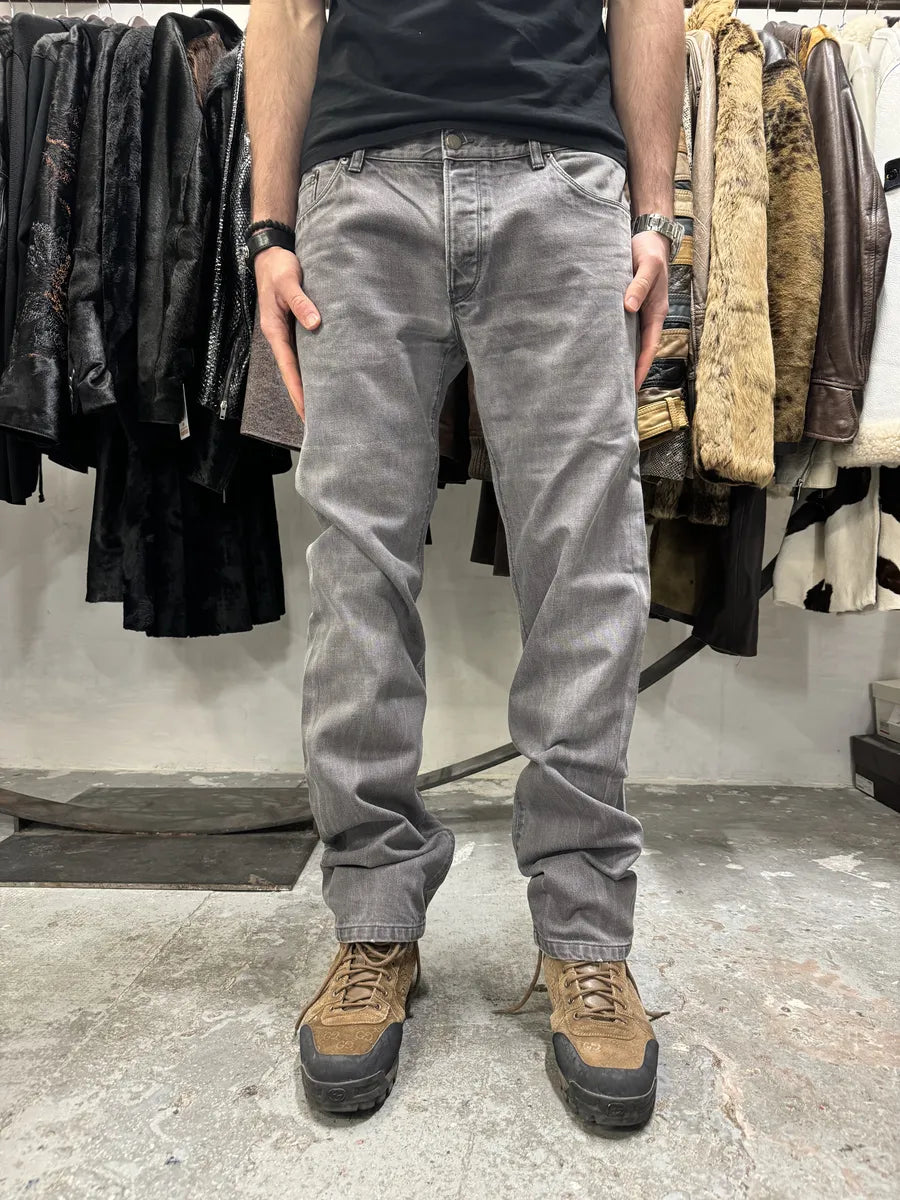 2000s Prada Grey Classic Regular Denim Jeans (L) wwLzLrm 2