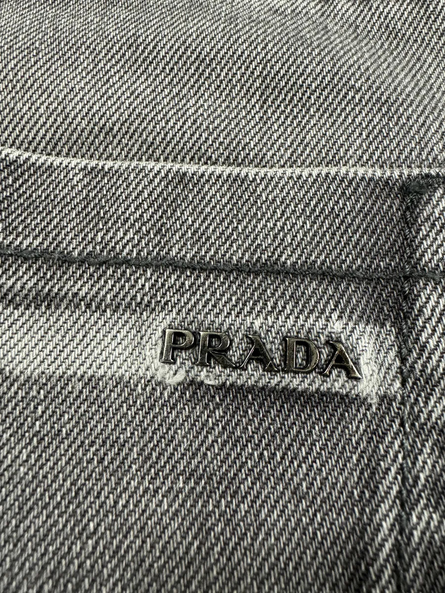 2000s Prada Grey Classic Regular Denim Jeans (L) wwLzLrm 8