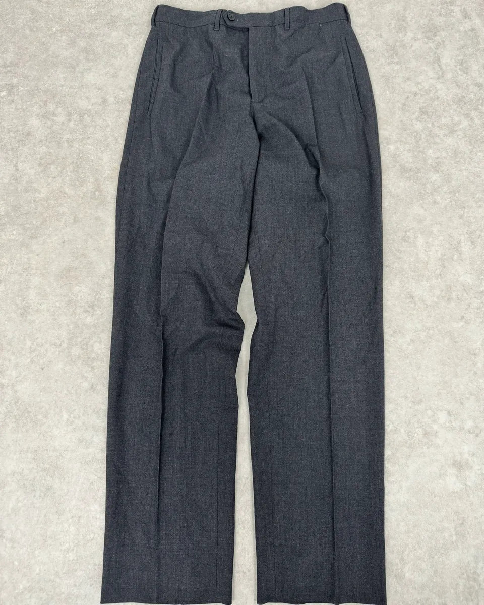 2000s Prada Grey Classy Wool Tailored Pants qPMmFrM 0