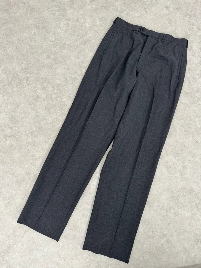 2000s Prada Grey Classy Wool Tailored Pants qPMmFrM 4