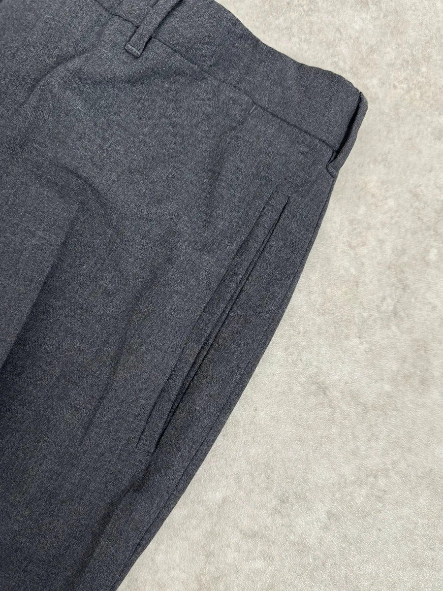 2000s Prada Grey Classy Wool Tailored Pants qPMmFrM 5