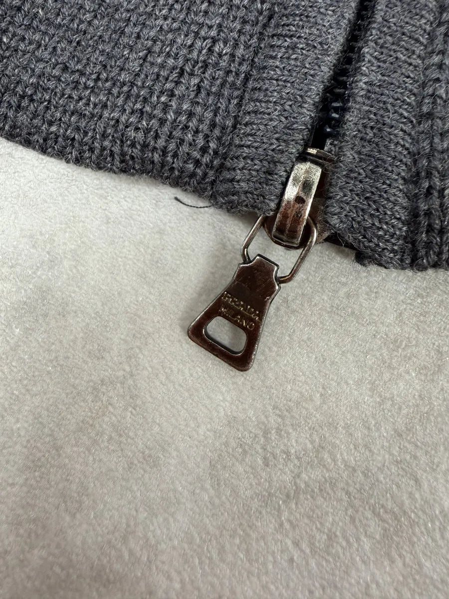 2000s Prada Grey Japan Zip-Up Jacket xsPuVap 8