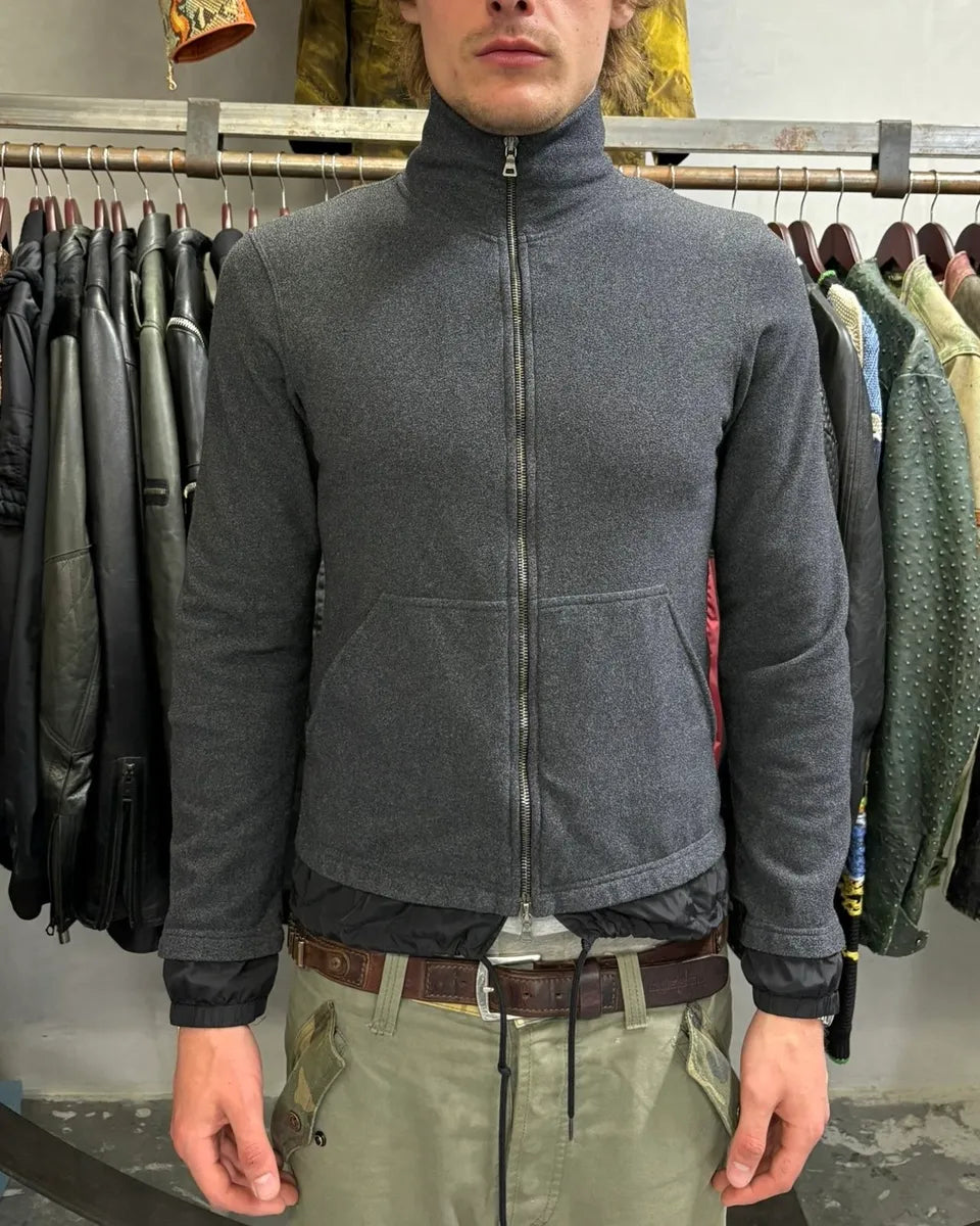 2000s Prada Grey Layered Zip-up Jacket gnlGYXS 1