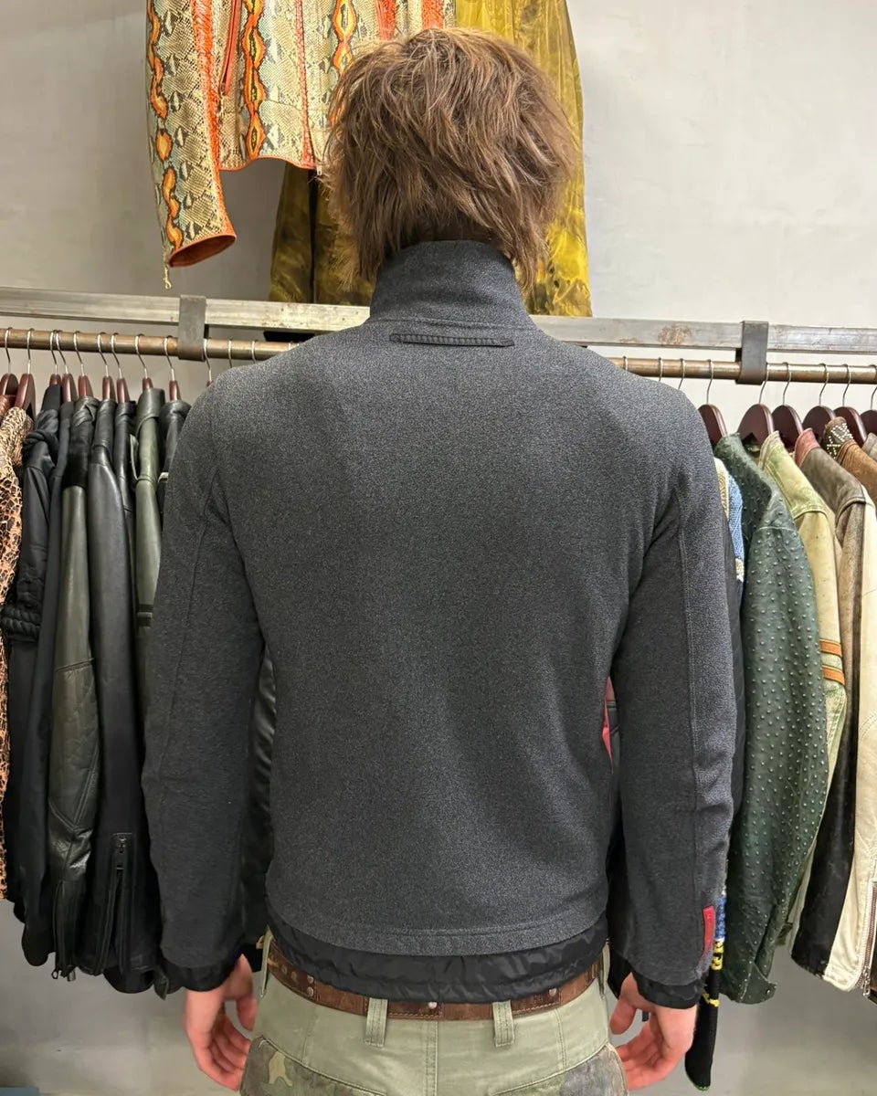 2000s Prada Grey Layered Zip-up Jacket gnlGYXS 2