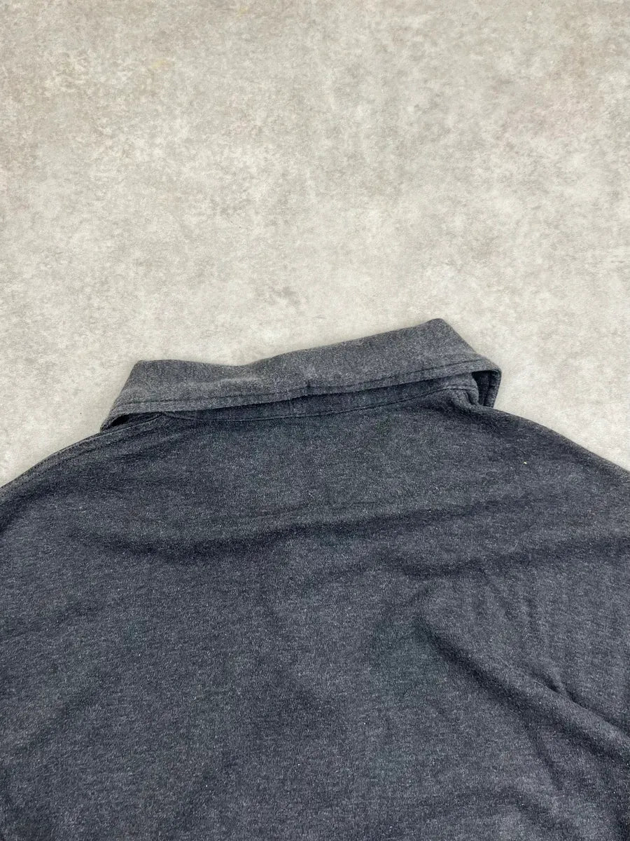2000s Prada Grey Linea Rossa Contrast Stitch Longsleeve Polo gmFmogB 5