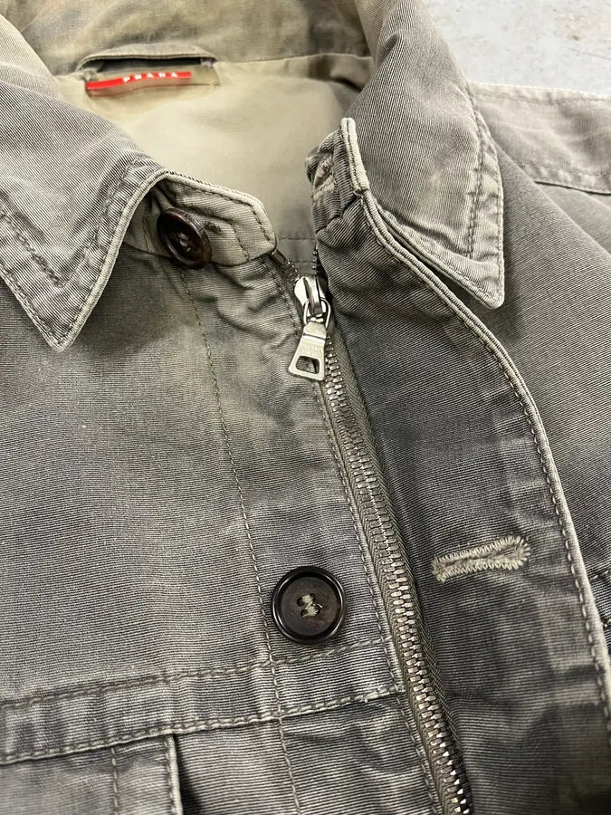 2000s Prada Grey Linea Rossa Jacket (M/L) 12