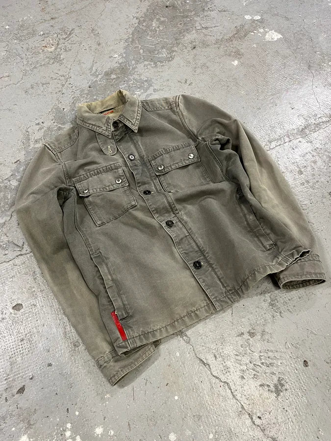 2000s Prada Grey Linea Rossa Jacket (M/L) 2