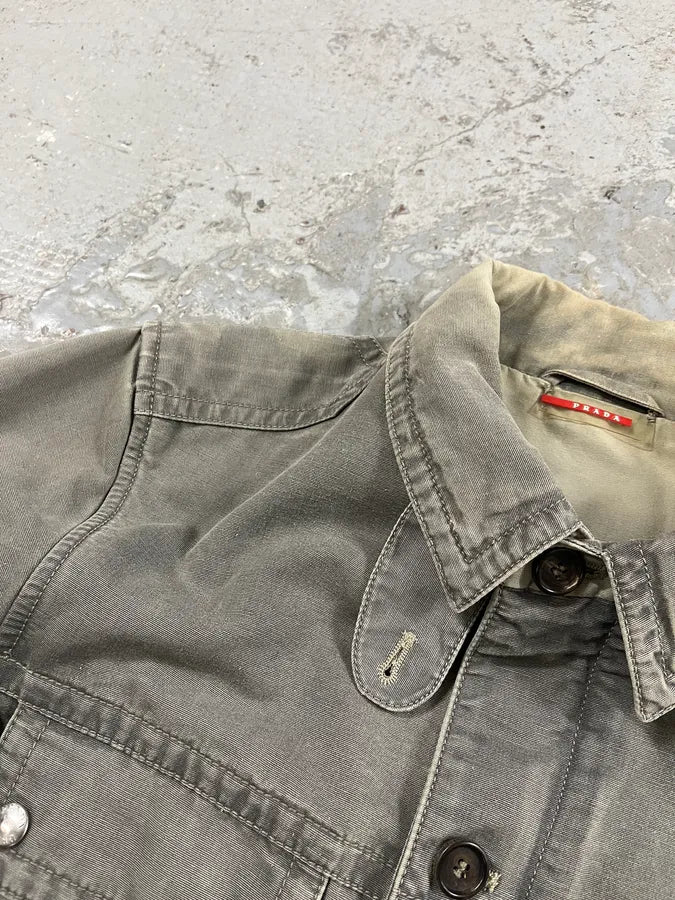 2000s Prada Grey Linea Rossa Jacket (M/L) 5