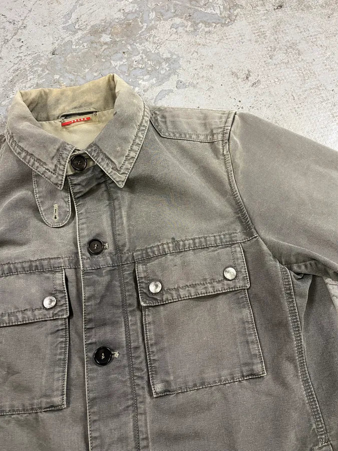 2000s Prada Grey Linea Rossa Jacket (M/L) 7