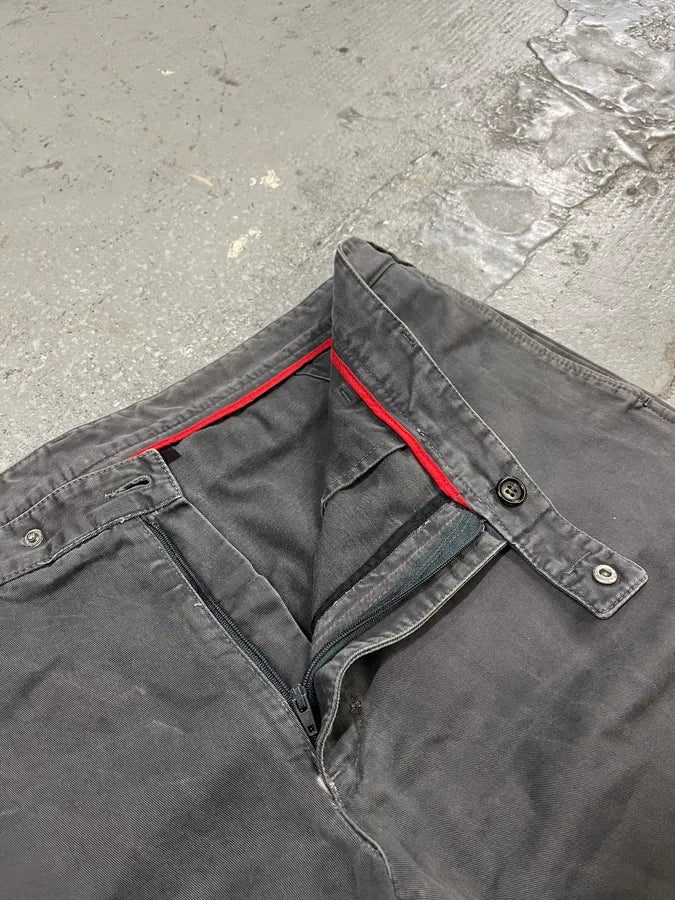 2000s Prada Grey Linea Rossa Workwear Pants (L) uZGVIcE 14