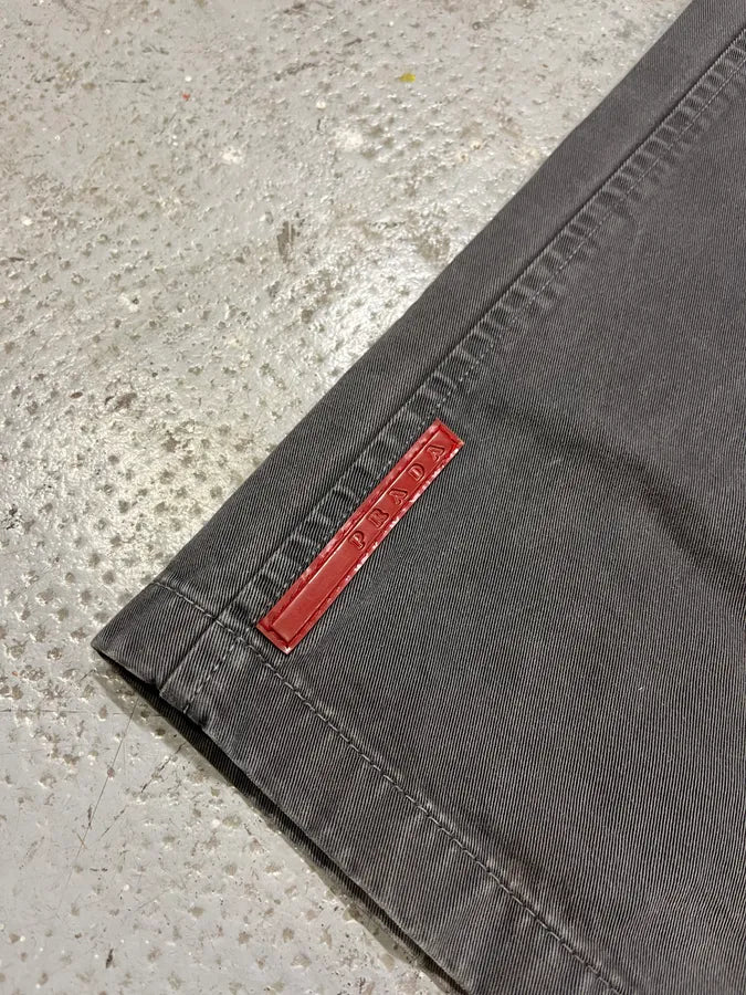 2000s Prada Grey Linea Rossa Workwear Pants (L) uZGVIcE 5