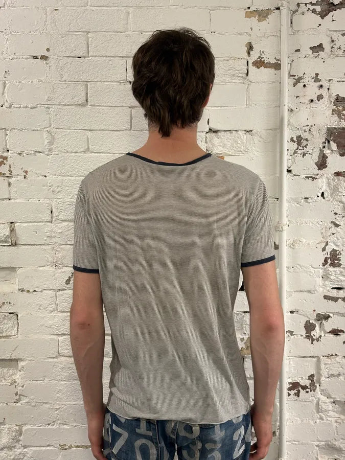 2000s Prada Grey Striped T-Shirt JSVsjgc 2