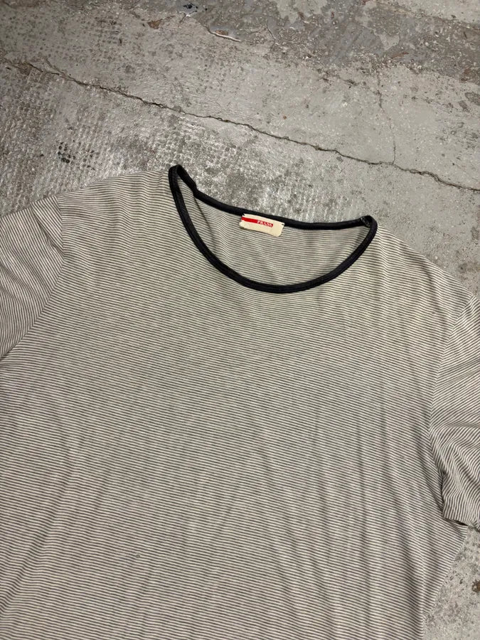 2000s Prada Grey Striped T-Shirt JSVsjgc 3