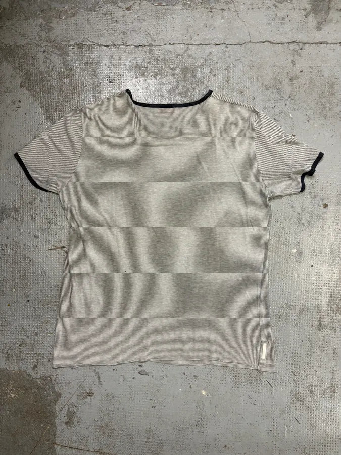 2000s Prada Grey Striped T-Shirt JSVsjgc 4