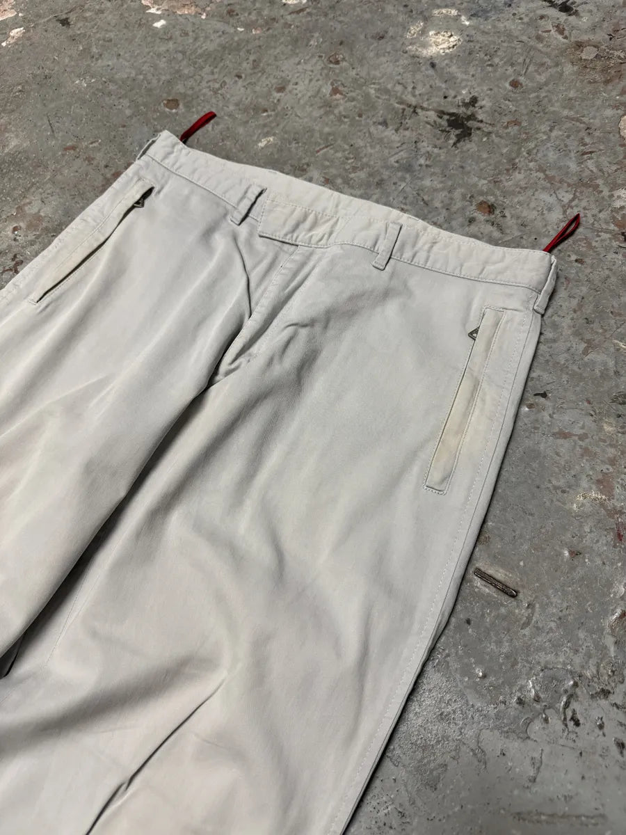 2000s Prada Grey Tactical Sport Linea Rossa Pants (S/M) 7