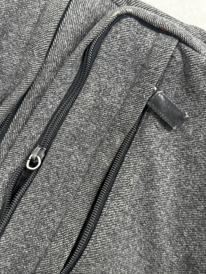 FW2000 Prada Grey Wool Technical Wool Crossbody Bag DpHFhyL 7