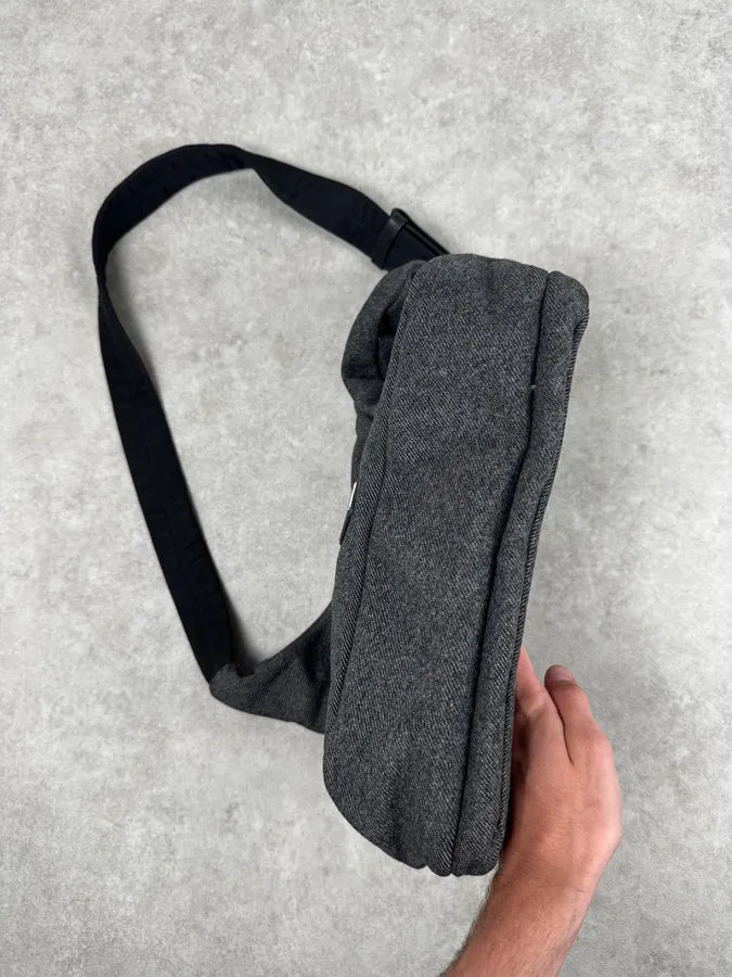 FW2000 Prada Grey Wool Technical Wool Crossbody Bag DpHFhyL 9