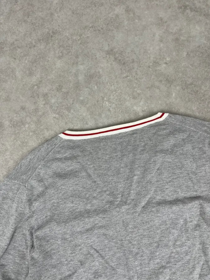SS2007 Prada Grey V-Neck Contrast Trim Sweater MocUhpU 5