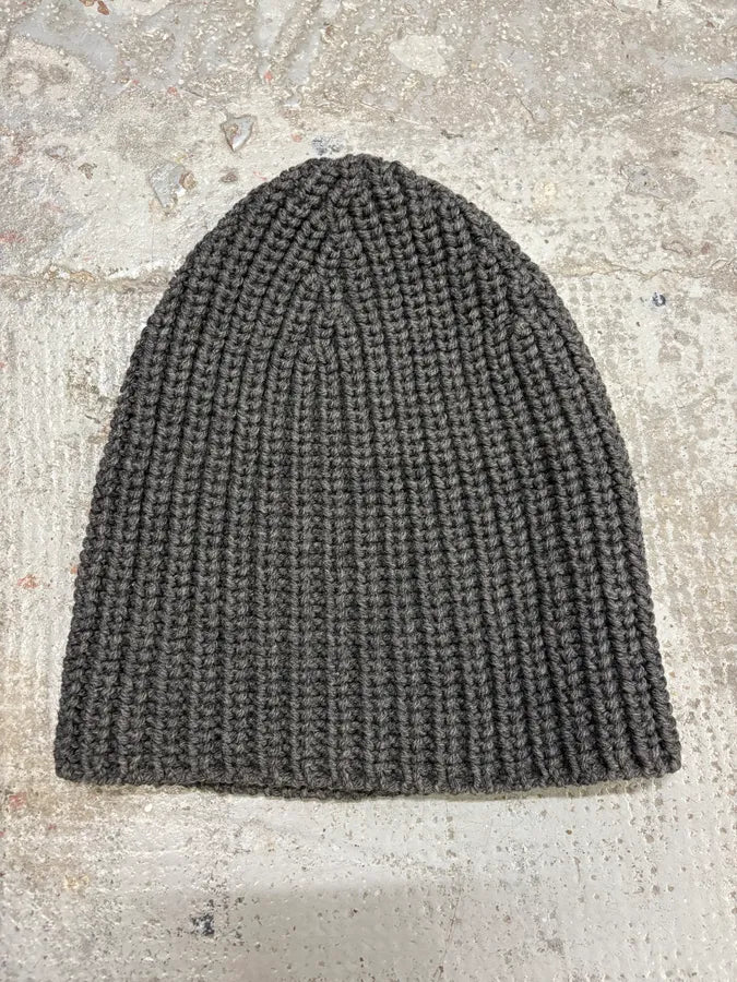 2000s Prada Grey Wool Beanie Hat oFdsoLC 4