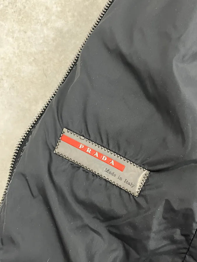 2000s Prada Grey Wool Hybrid Jacket GzHDCAE 9